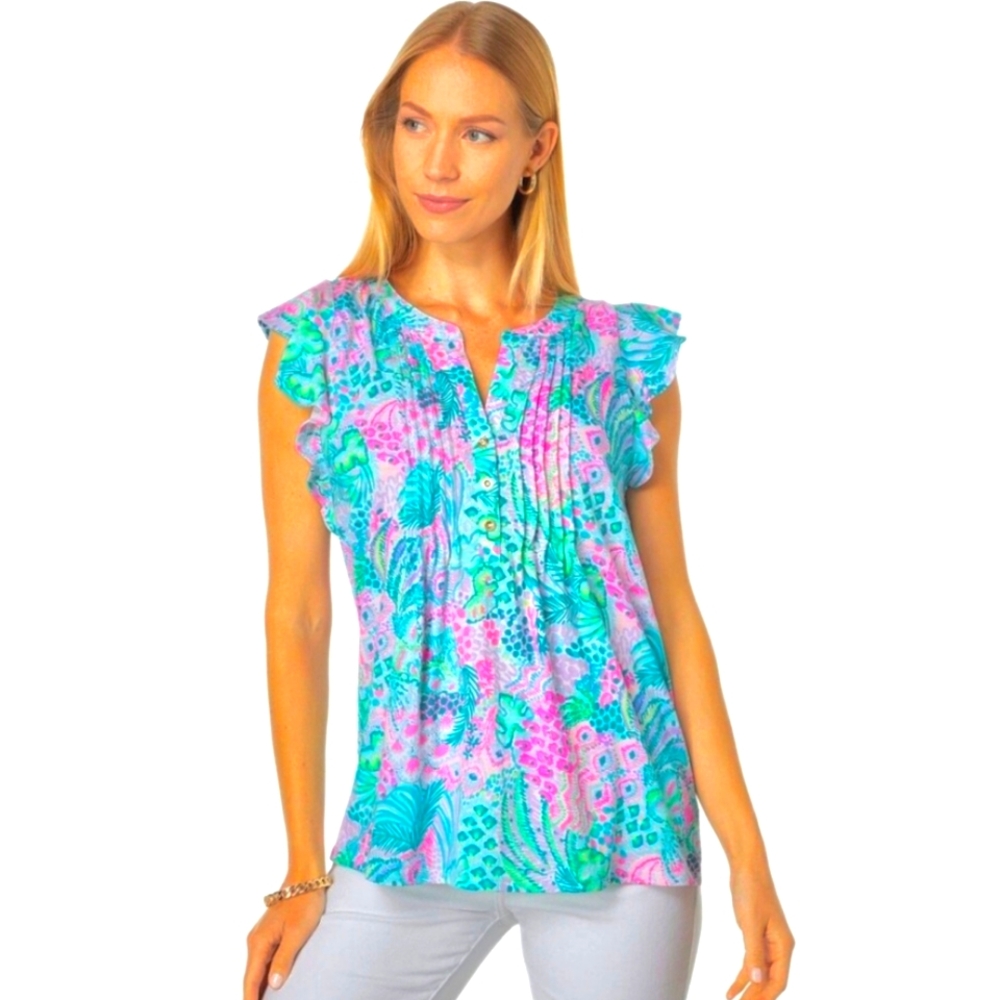 Lilly Pulitzer Top - Golda Top Multi Banana Split NWT XXS But Runs Large…